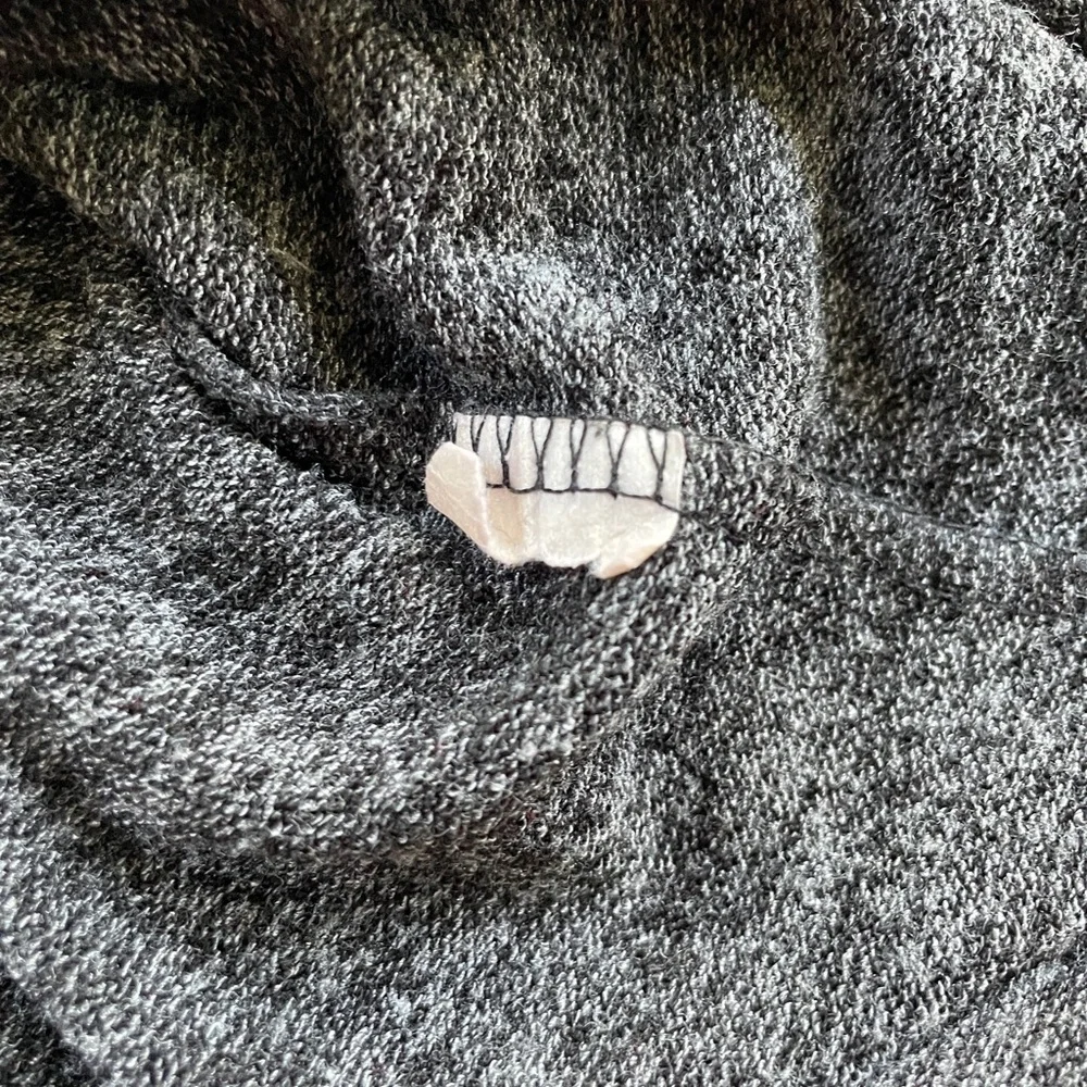 Ellen Parker Charcoal Heather Gray Long Sleeve Sweater Dress Size Petite Large